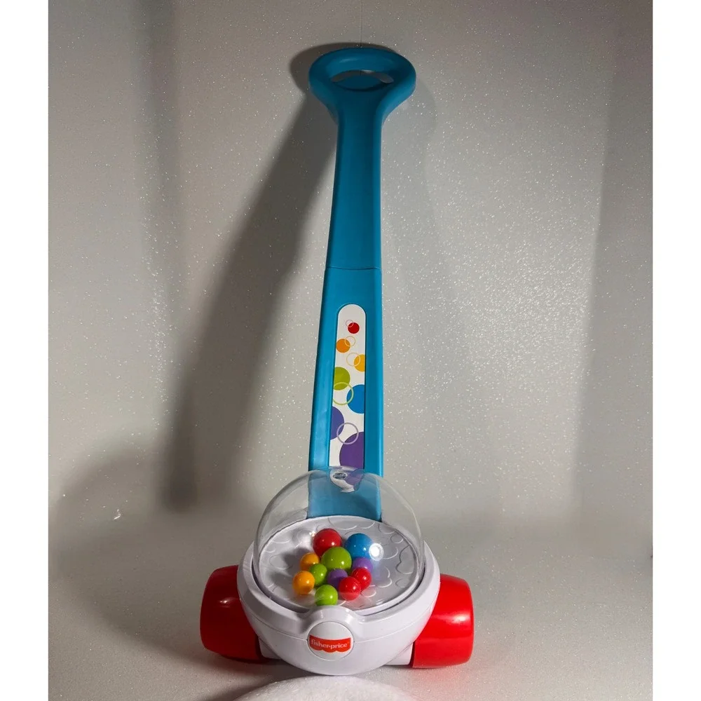 Fisher Price Corn Popper Push Toy Blue White Red FGY72 2017 Mattel